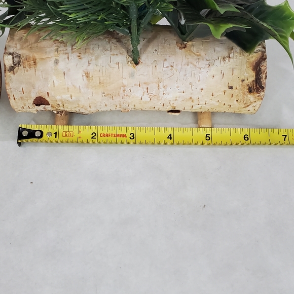 MCM Vintage Kitschy Yule Log 1970's Christmas Decorations Center Piece - Picture 12 of 12